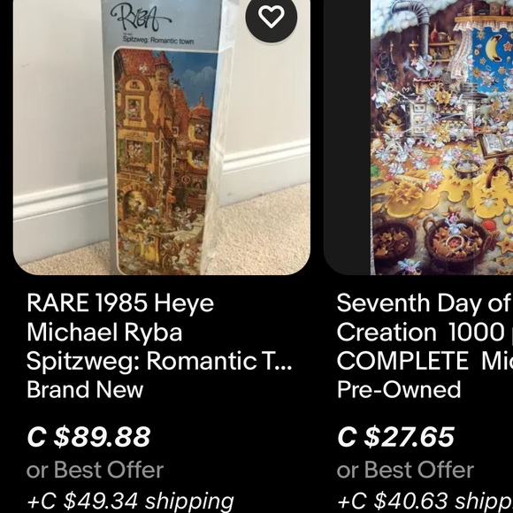 Vintage 1985 Ryba Puzzle New Sealed / Frei Nach Spitzweg Nocturno / 500PC / Heye - Picture 8 of 9